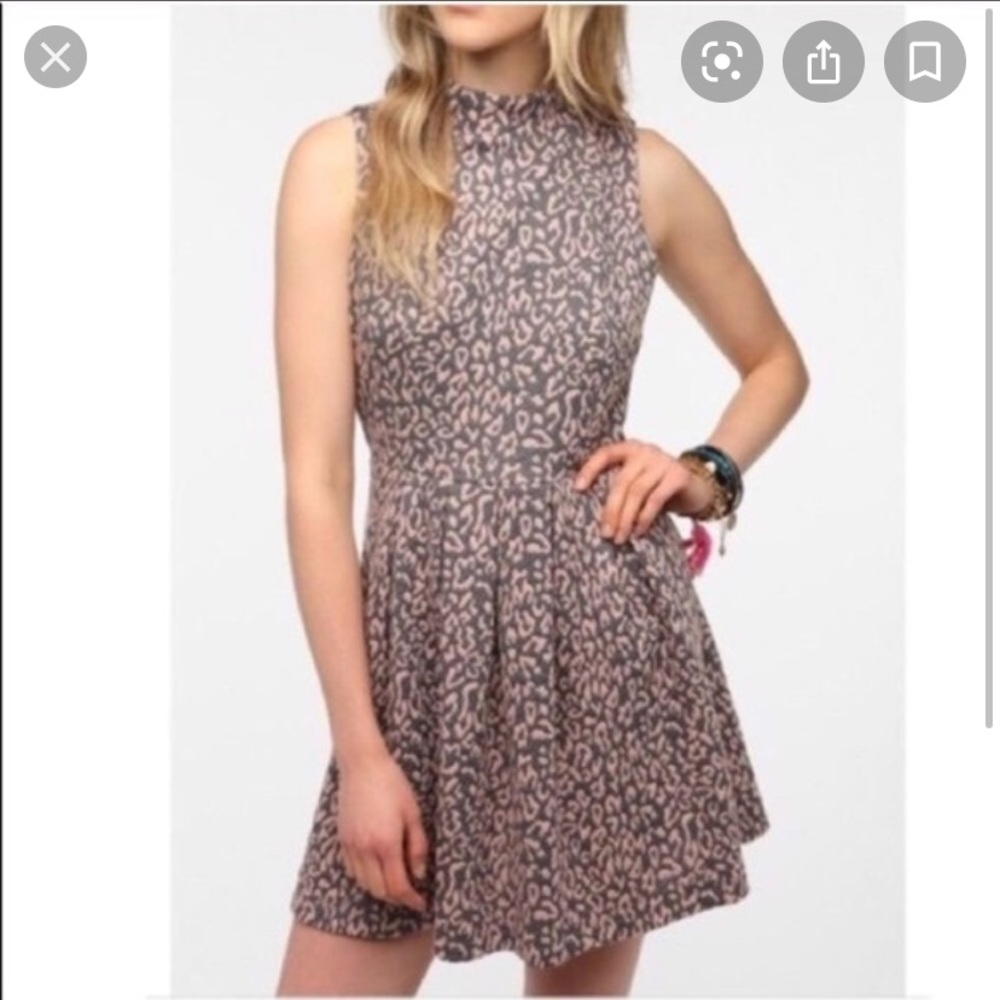 Urban Outfitters pink and grey cheetah dress